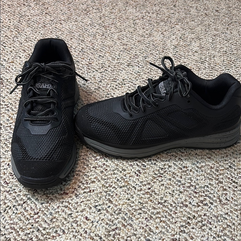 Brahma Black Steel Toe Athletic Shoes Mesh Comfort. Size 10